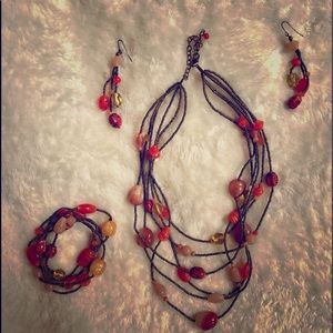Classic orange jewelry set with a hint of yellow!!